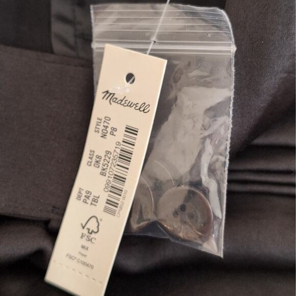 Madewell Satin Suit Oversized Blazer Harlow Wide Leg Pants NWT Holiday Formal - Picture 7 of 16